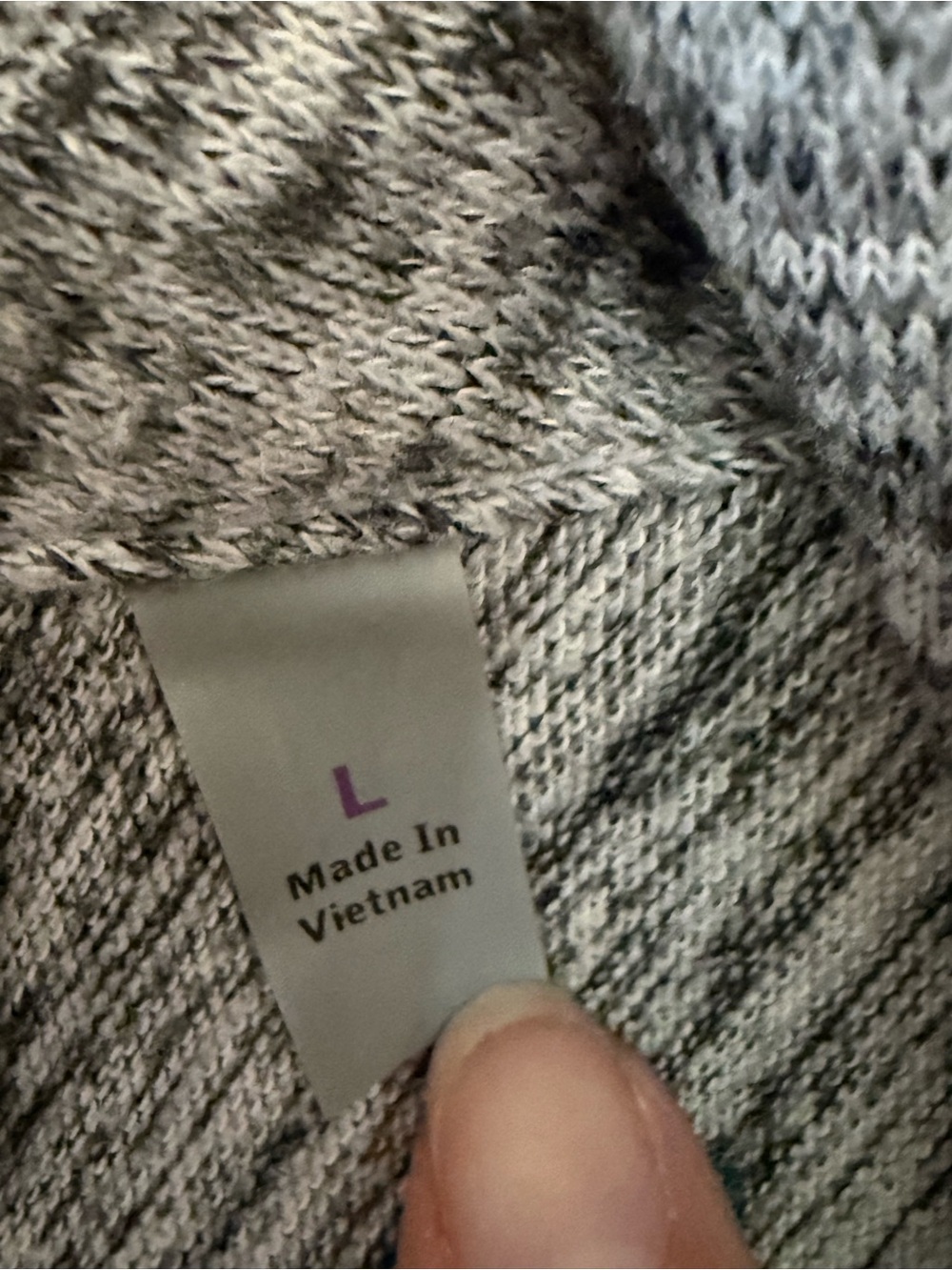 Athleta Heather Gray Open Front Draped Wrap Cardigan Size Large - Picture 3 of 3